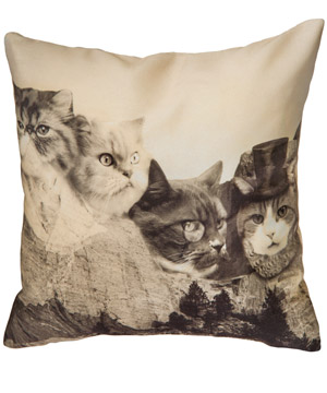 Meownt Rushmore Pillow (18-inch)