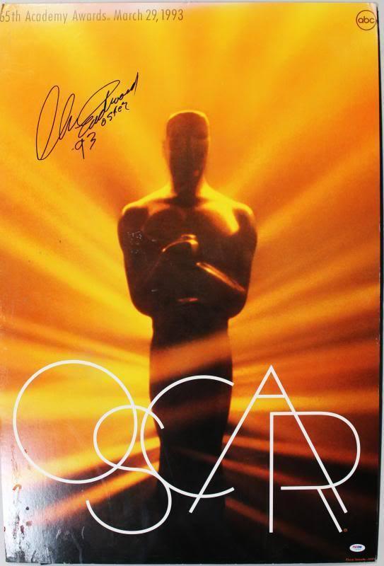 Clint Eastwood “93 Oscar” Signed Oscar Poster