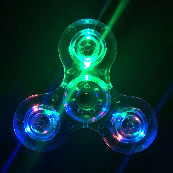 Crystal Clear LED Light Fidget Spinner – Novelty Gift Ideas