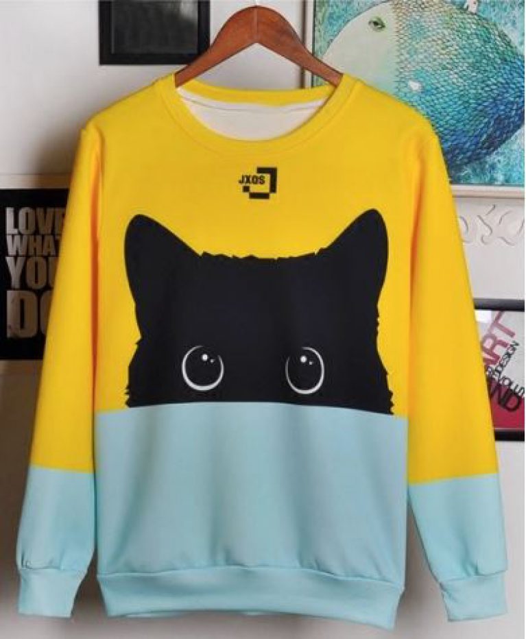 Black Kitten Sweatshirt – Novelty Gift Ideas