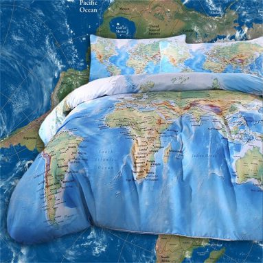 World Map Bedding Set