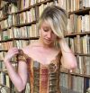 Dress made with the spines of old books