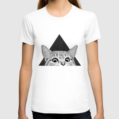 T-SHIRT WHITE SMALL WOMENS FITTED TEE
