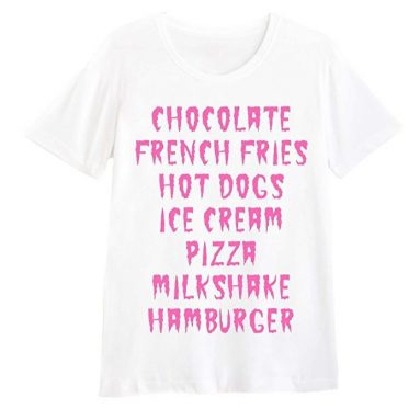 Chocolate French Fries Hot Dogs Pizza Creep T-Shirt