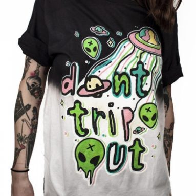Alien Letter Graphic 3D Print T-Shirt