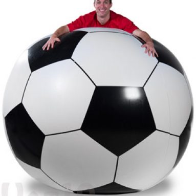 A huge six-foot diameter soccer ball