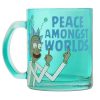 Rick & Morty Peace Amongst Worlds Glass Coffee Mug