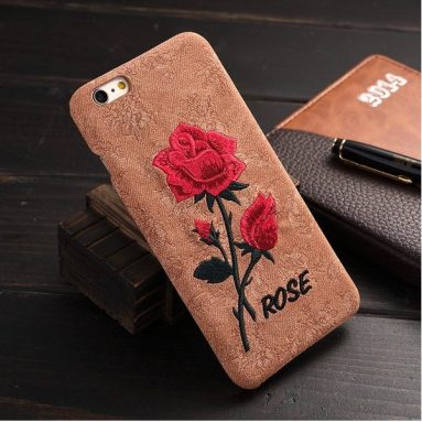 Embroidery Rose Phone Case for iPhone 6s 6